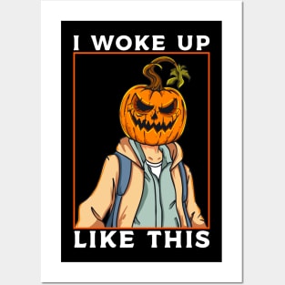 Funny Pumpkin Meme Graphic Men Kids Women Halloween Posters and Art